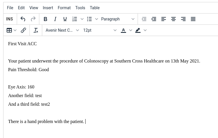 Multi-select inserted