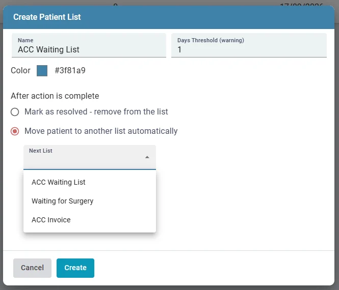 Create Patient List