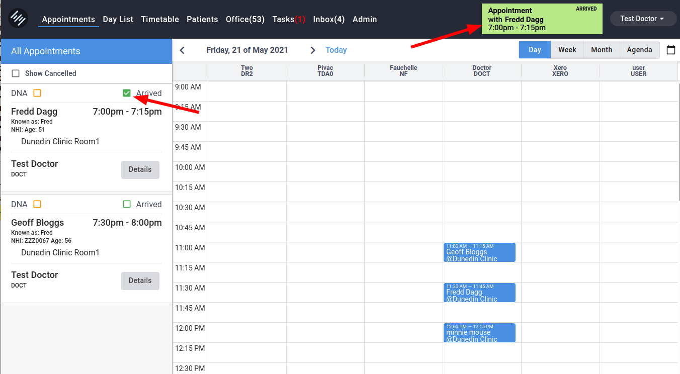 Appointments Arrived