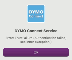 Dymo TrustFailure