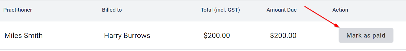 Mark invoice as paid