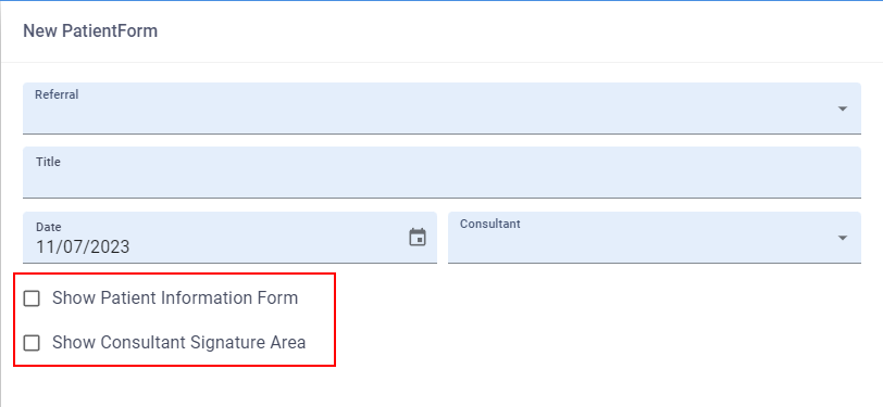 Show Basic Information Form