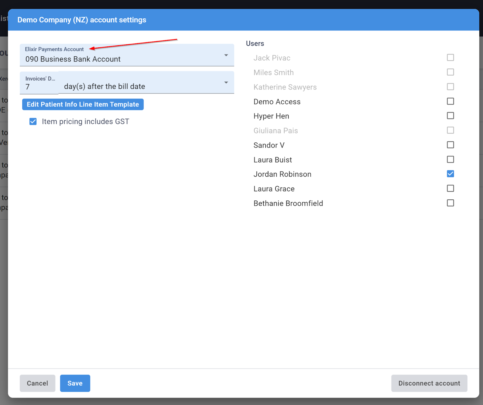 Xero Payment Accounts