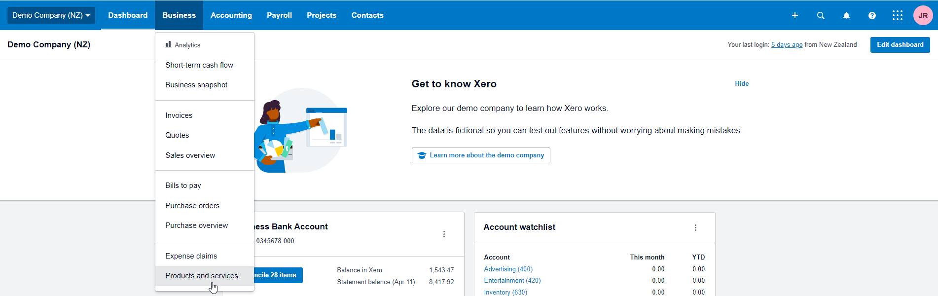 Xero Products and Services