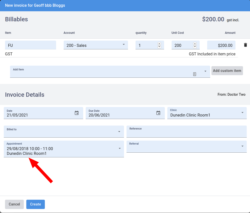 Invoice Report Create