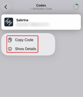 2fa ios app actions